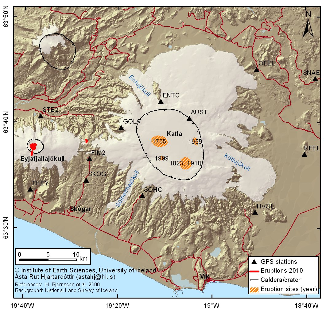 katla and eyjafjallajokull