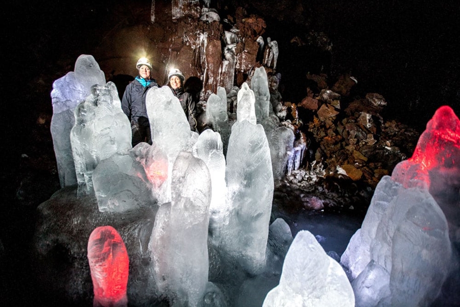 icicles in Lofthellir ice cave