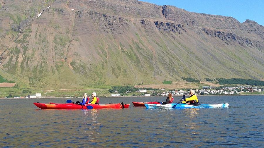 group kayaking tour in Isafjordur
