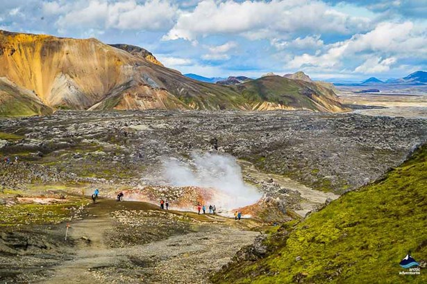 geothermal area in landmannalaugar