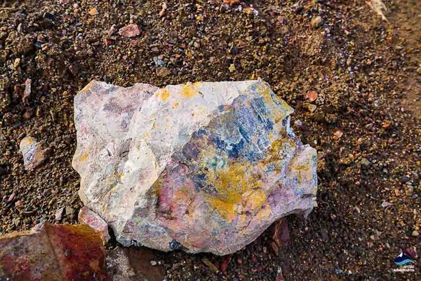 colorful rock in Iceland