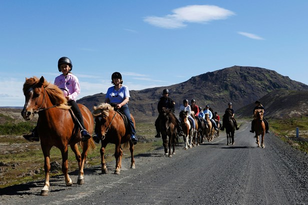 horseback riding tour in Icelandic lava fields
