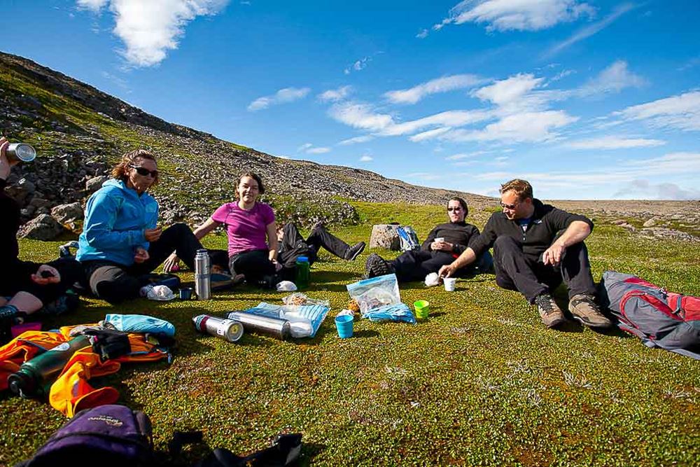 picnic during Hornstrandir hike
