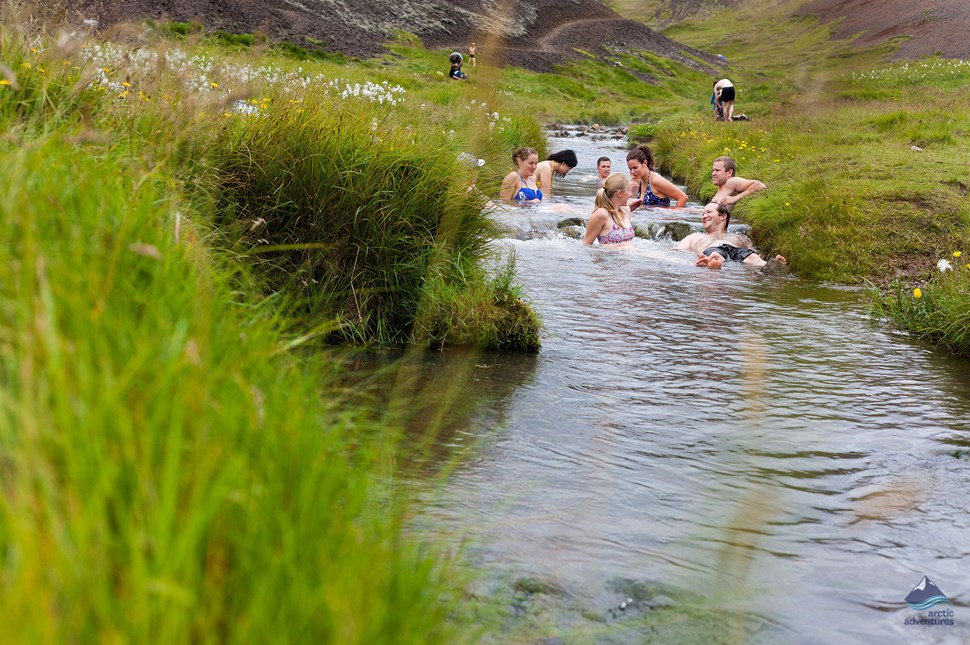 Reykjadalur Hot springs river