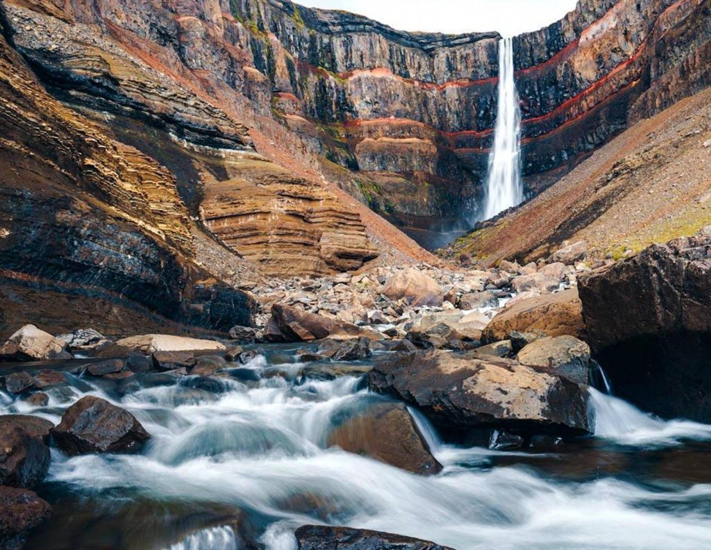 Hengifoss waterfall