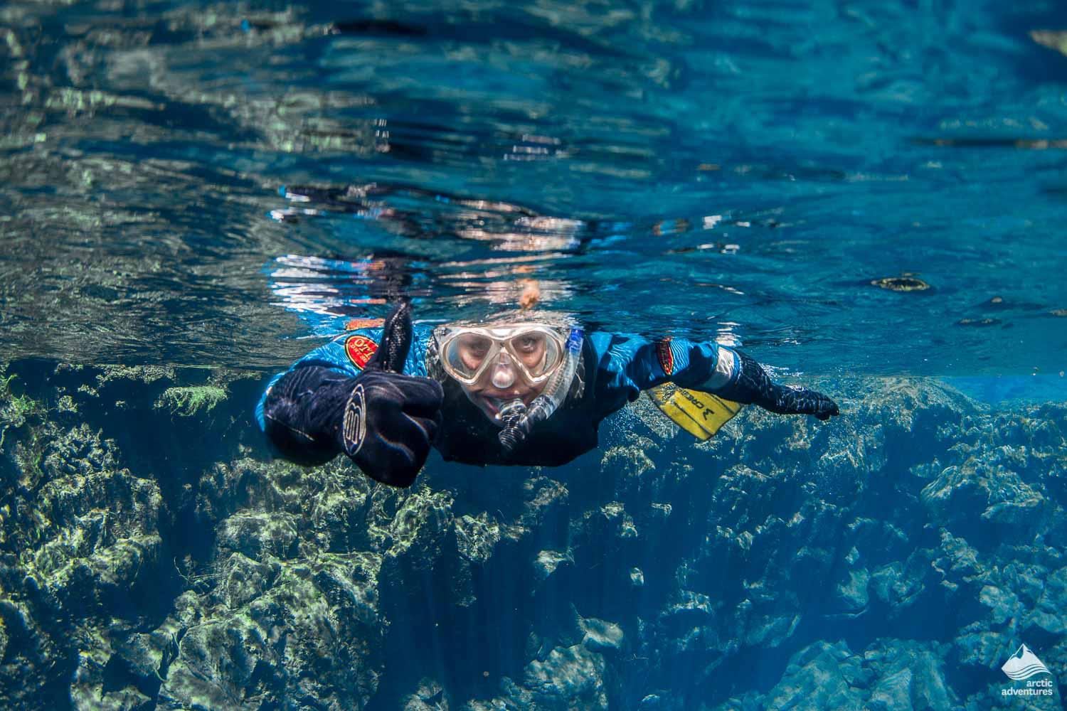 What are the basic equipment in snorkeling picture