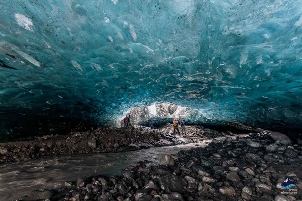 walking path inside the ice cave