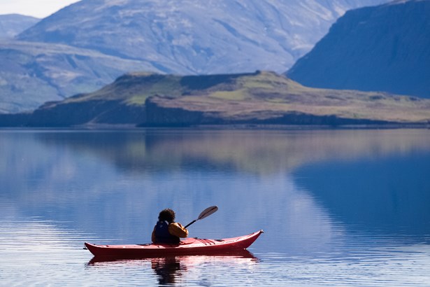 sea kayaking in Icelandic nature