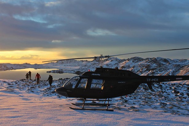 small group helicopter tour in Iceland