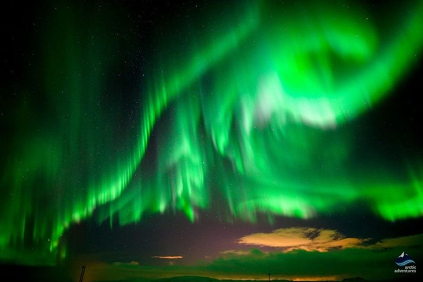Bright Northern Lights in Iceland