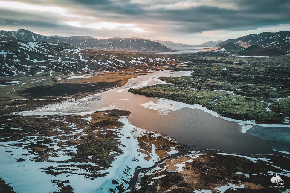 Drone View of Snaefellsjokull National Park