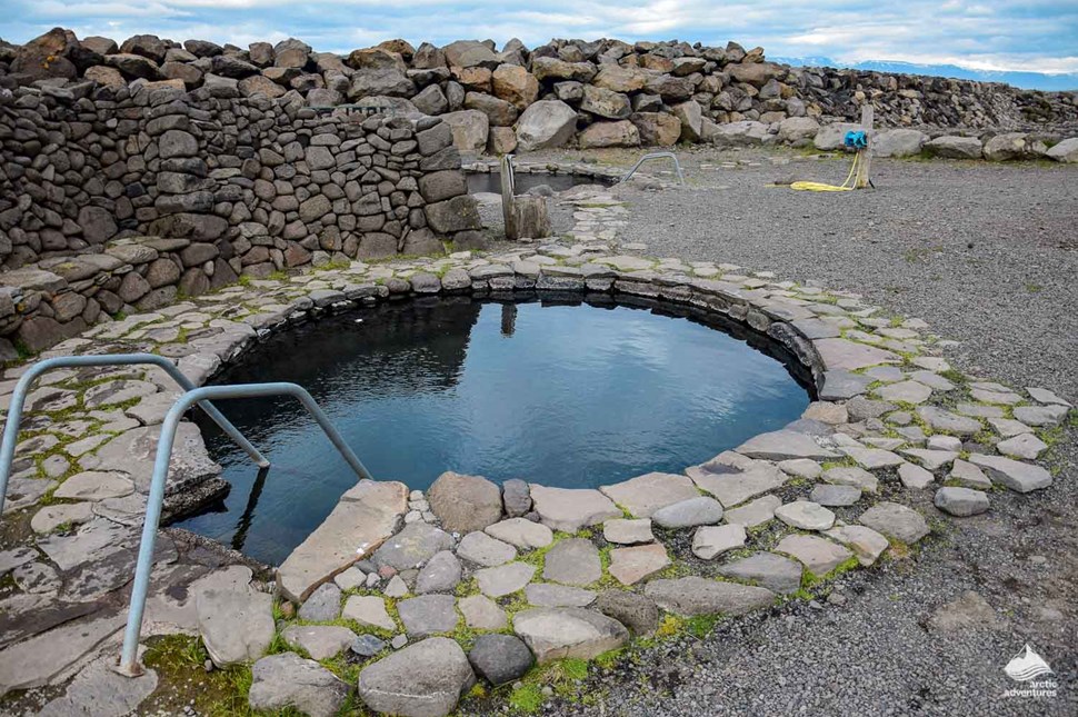 Grettislaug hot spring pool in Iceland
