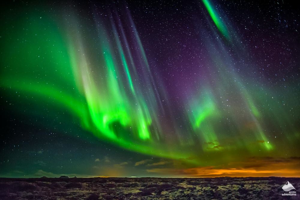 bright Icelandic Northern Lights