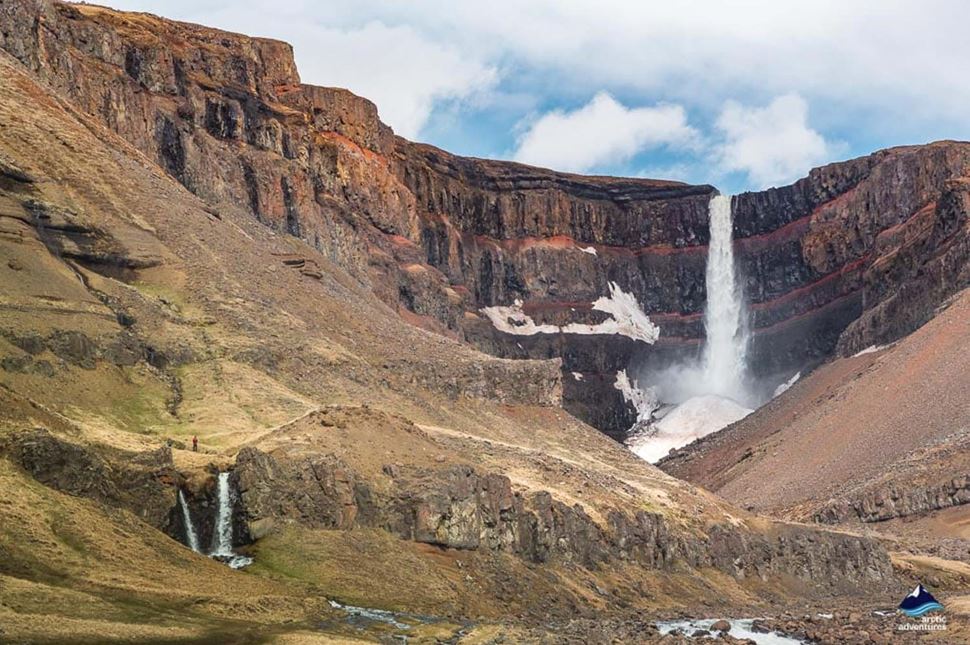 Hengifoss Waterfall at the East fjords of Iceland