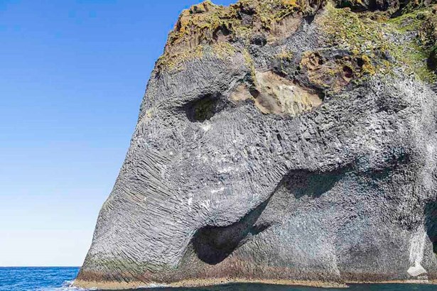 Iceland's Elephant Rock close up photo