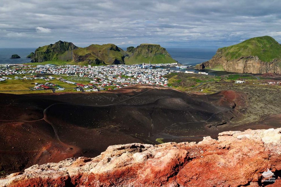 Vestmannaeyjar islands view from above