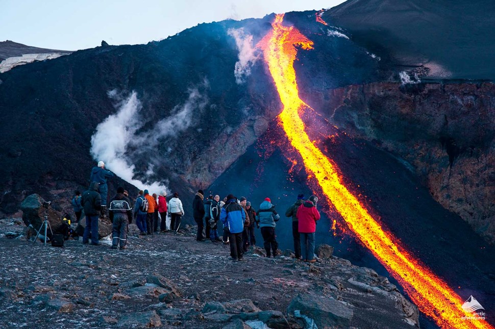 lava of Eyjafjallajokull volcano in Iceland