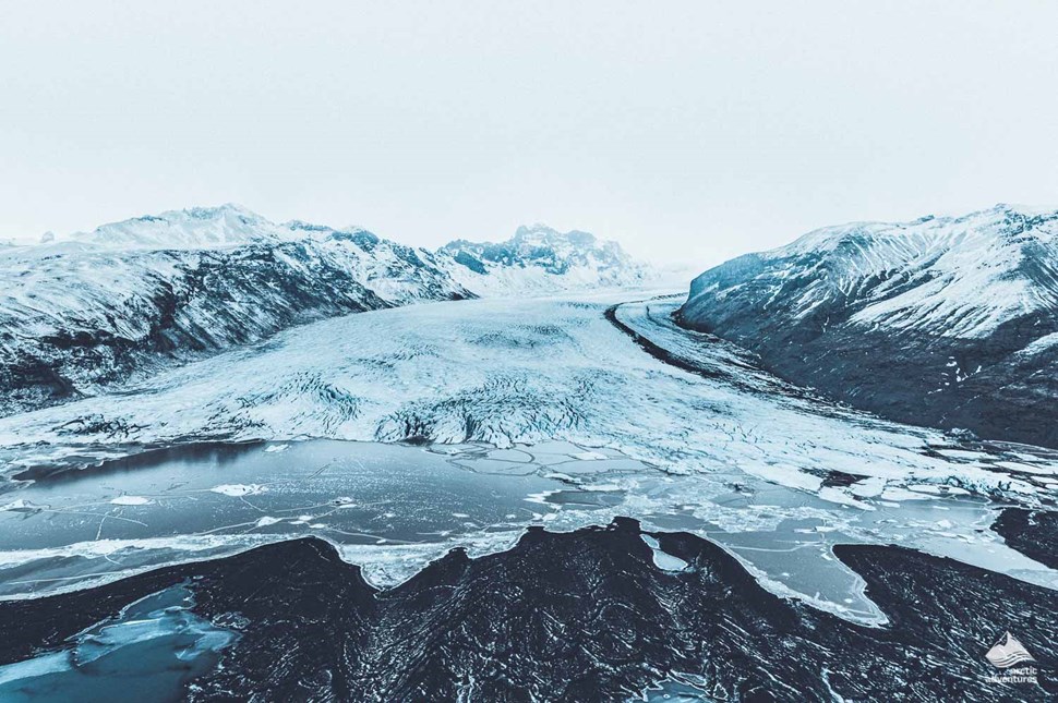 view of Skaftafell glacier in Iceland