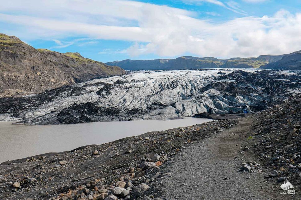 path near Solheimajokull Glacier in Iceland