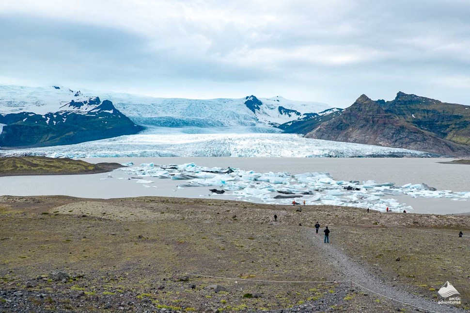 landscape of Fjallsarlon lacier in Iceland