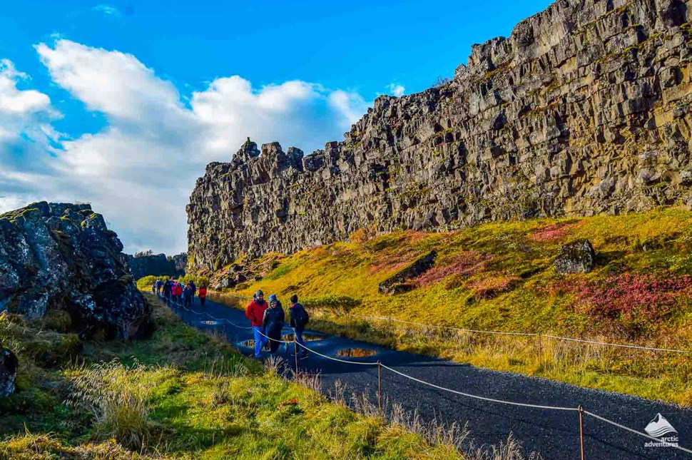 walking path at Iceland's Thingvellir National park
