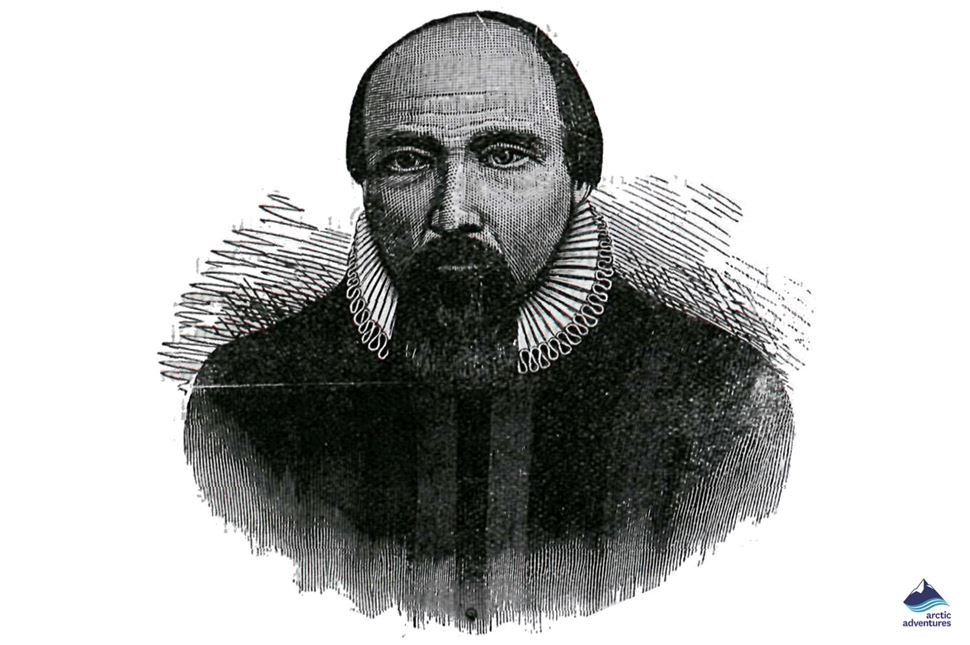 illustration of famous Island's poet Hallgrimur Petursson