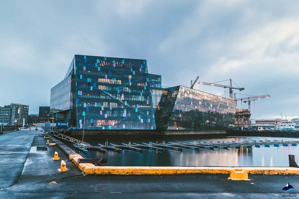 Harpa Concert Hall in Reykjavik city