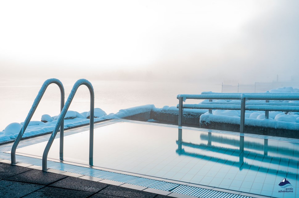 Laugarvatn Fontana spa pool in winter