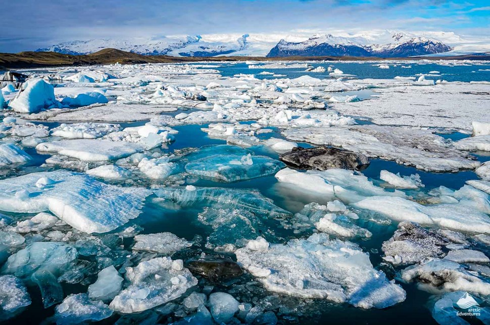 Icebergs of Jokulsarlon Glacier Lagoon in Iceland