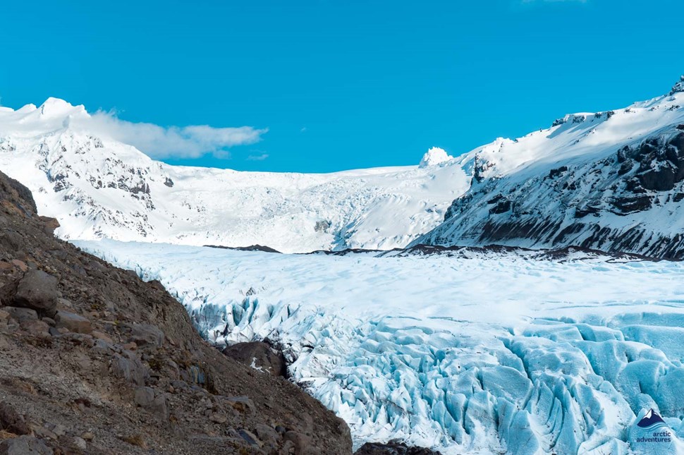 view of Jokulsarlon Glacier in Iceland