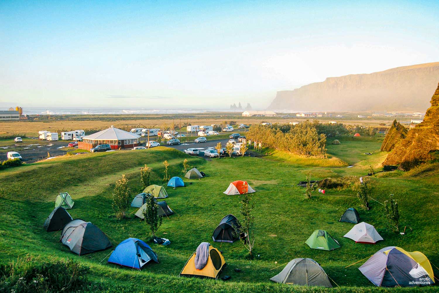 camping site in Vik village