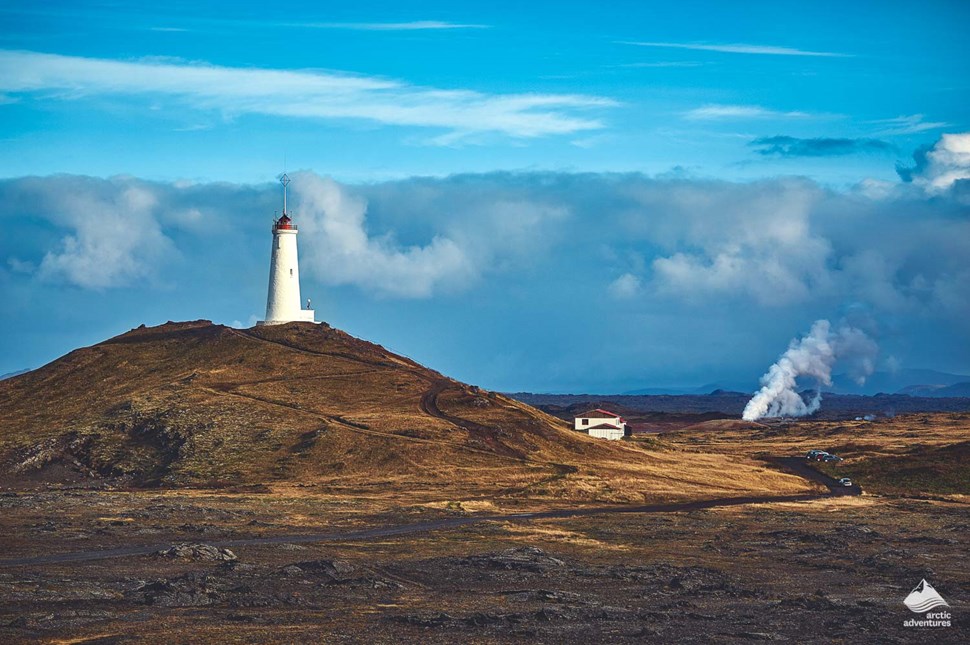 Lighthouse of Reykjanes in Iceland