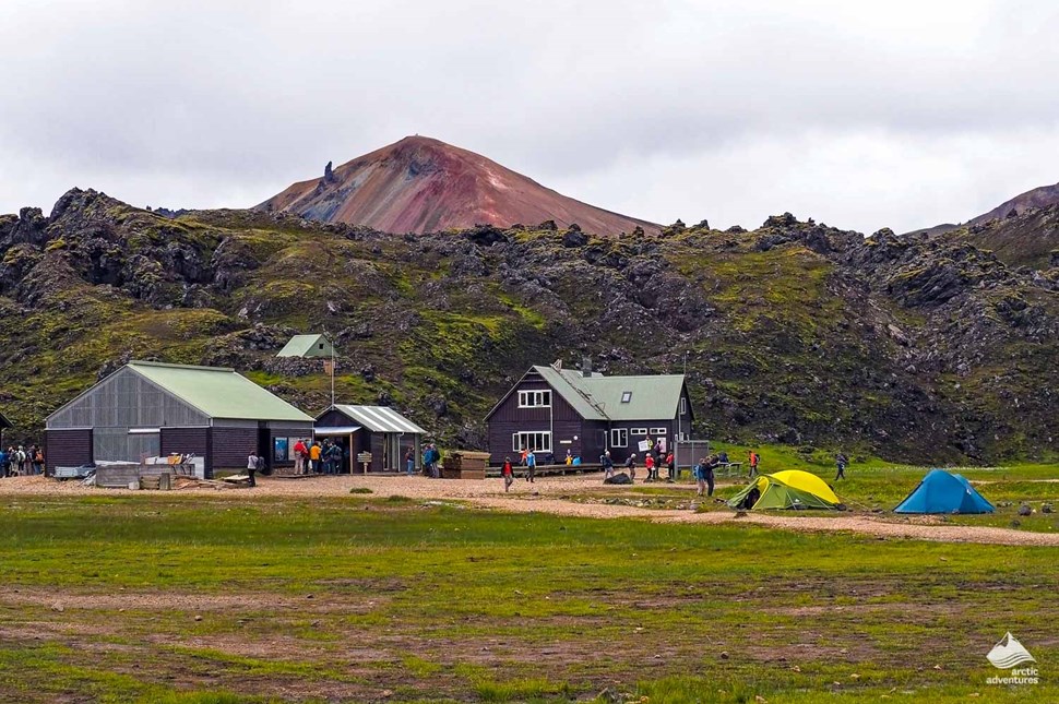 camping site at Landmannalaugar mountain area