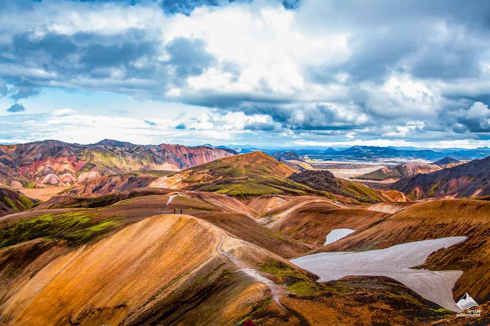 colorful mountains in Laugavegur Trek in Iceland