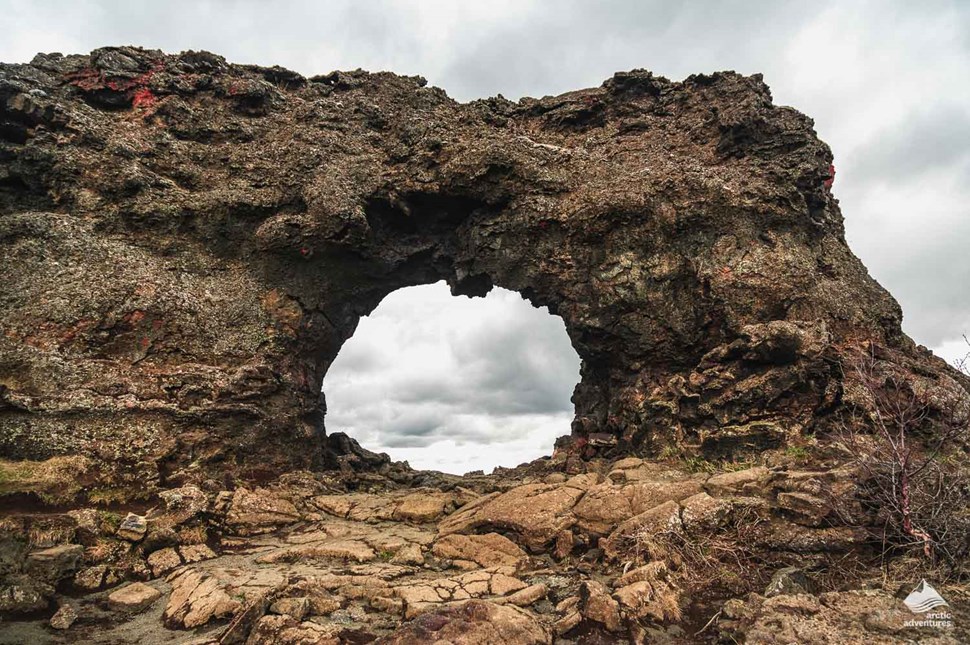 Dimmuborgir lava park rock formations