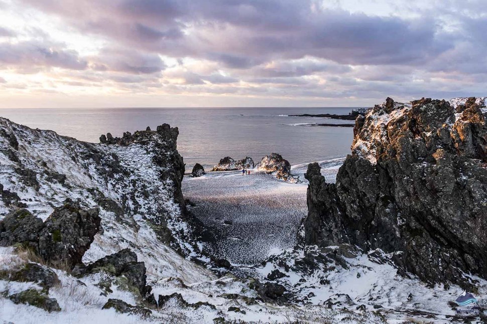 beach at Snaefellsnes national park in winter