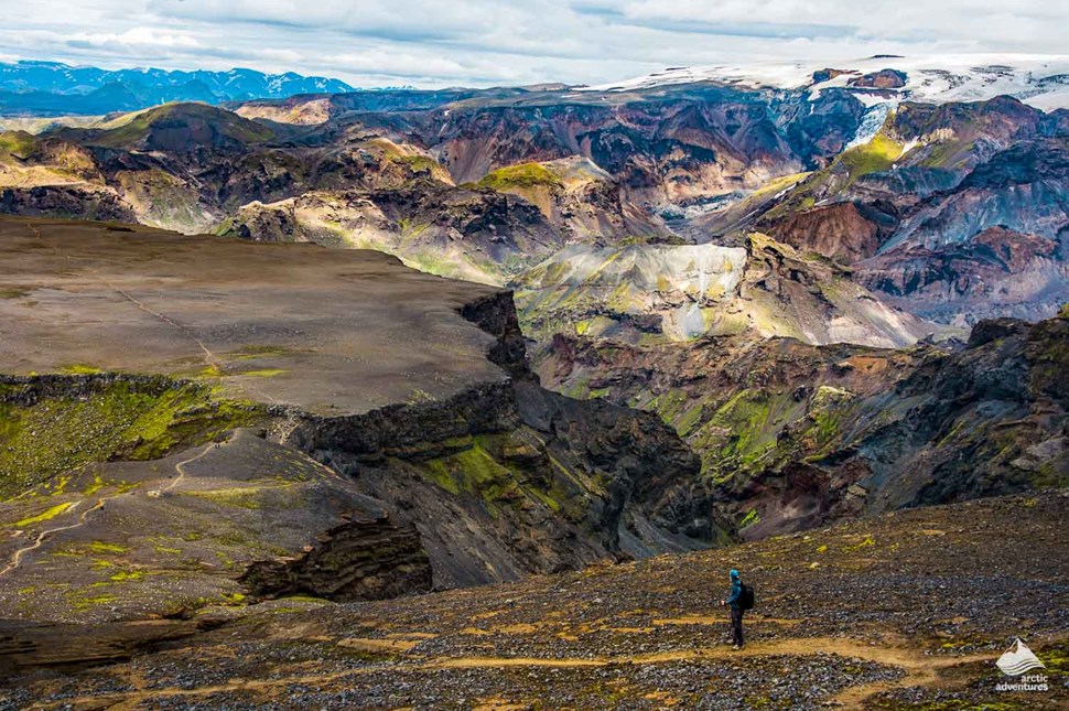 Fimmvorduhals hiking trek in Iceland