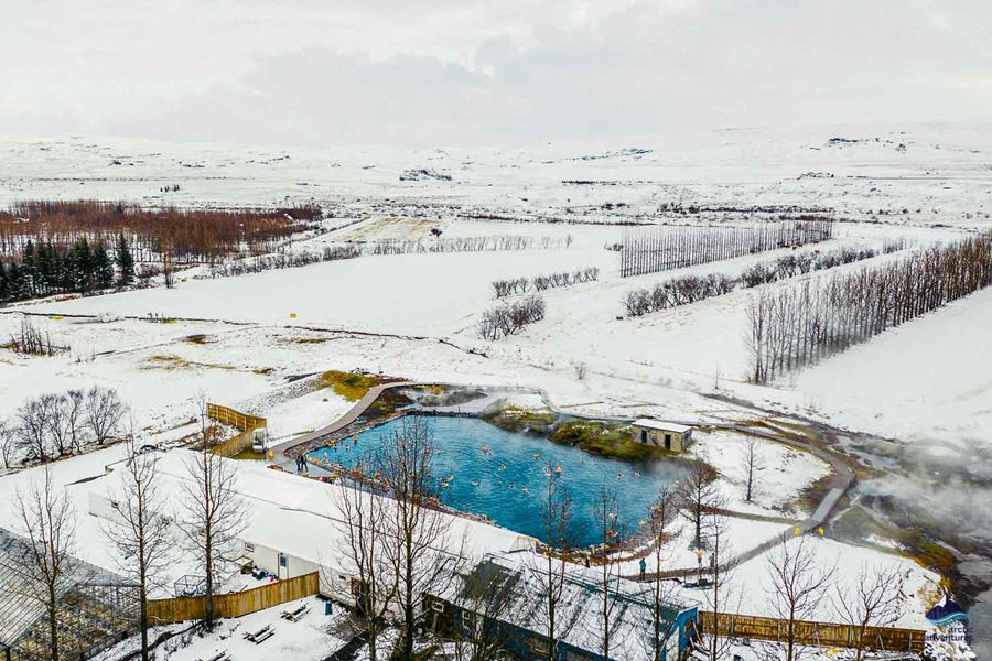 Secret Lagoon in winter