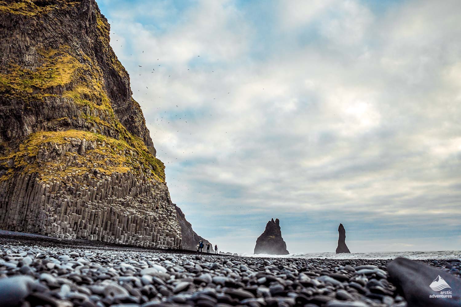 cliffs at Reynisfjara Black Sand Beach