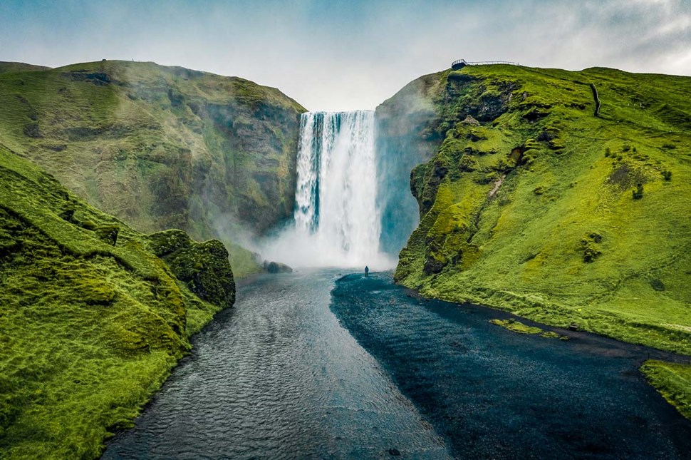 Skogafoss Waterfall by Skoga river in Iceland