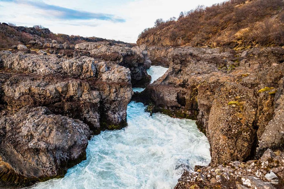 Barnafoss Waterfall in Iceland