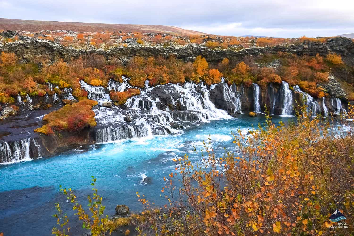 Hraunfossar Waterfall in Iceland