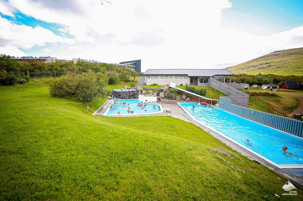 Husafell swimming Pool in iceland