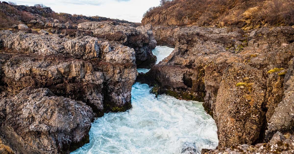 Barnafoss Waterfall