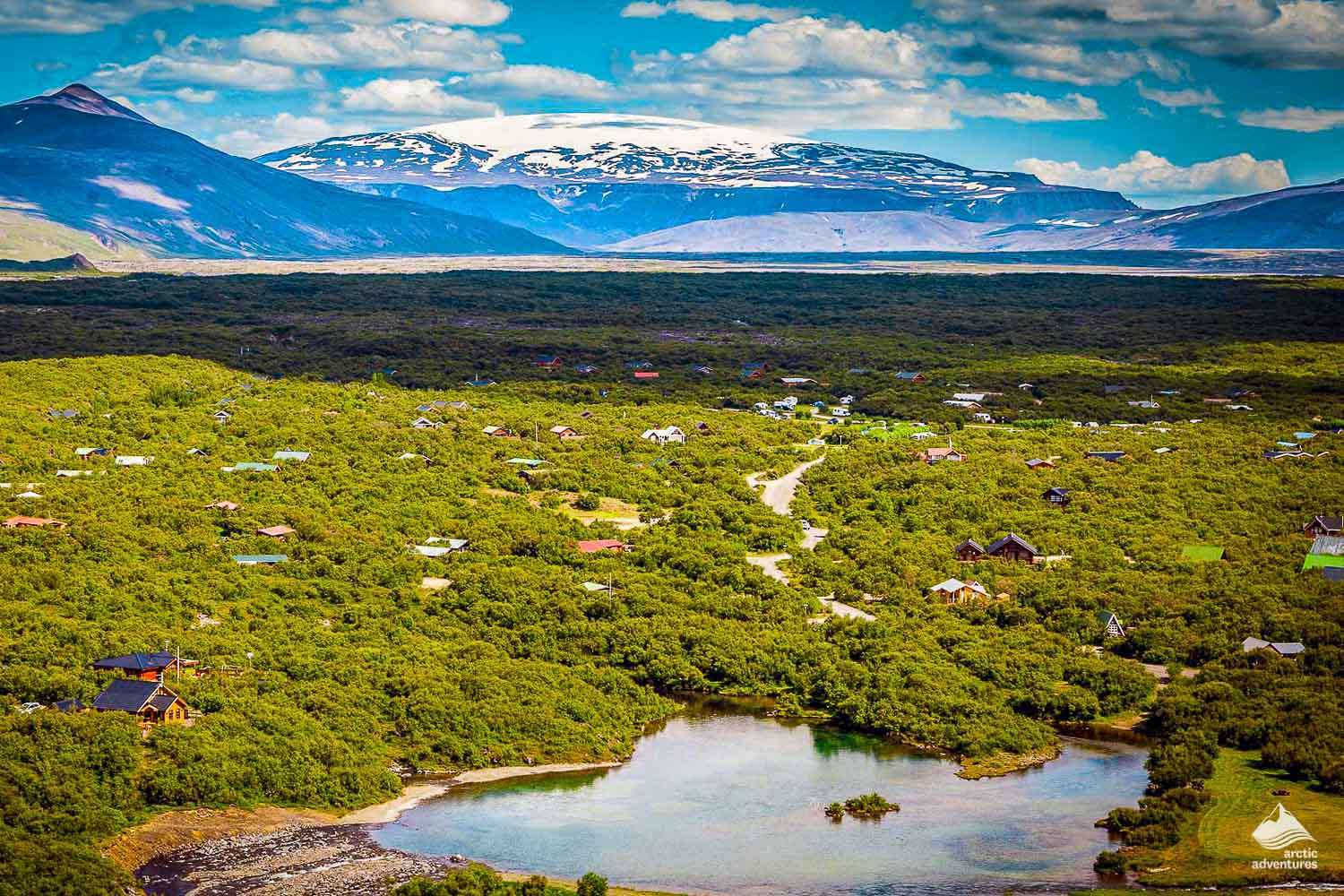 Husafell langjokull in iceland glacier view