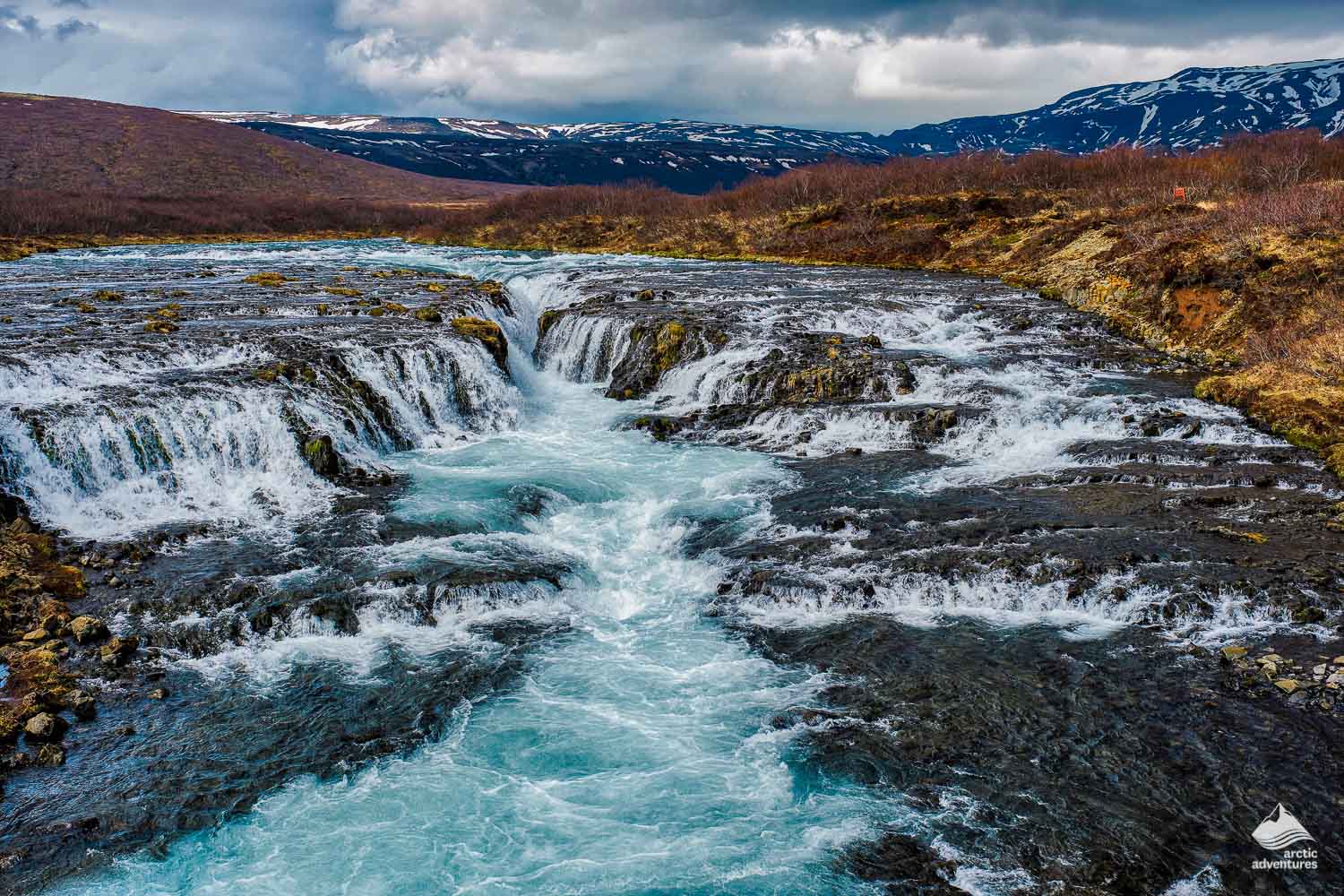 Bruarfoss Waterfall in Iceland