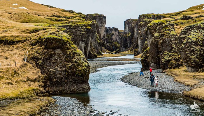 Fjadrargljufur Canyon river in Iceland