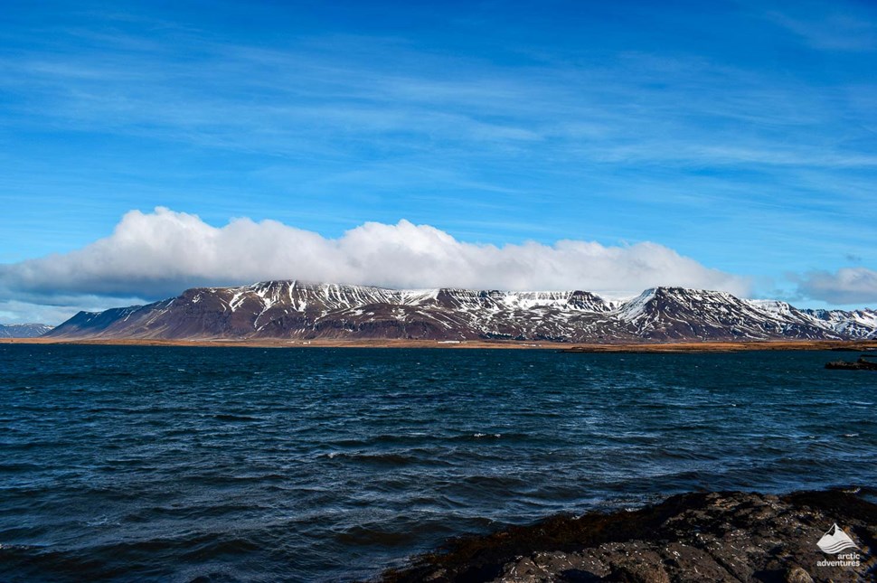 Snowy Mount Esja