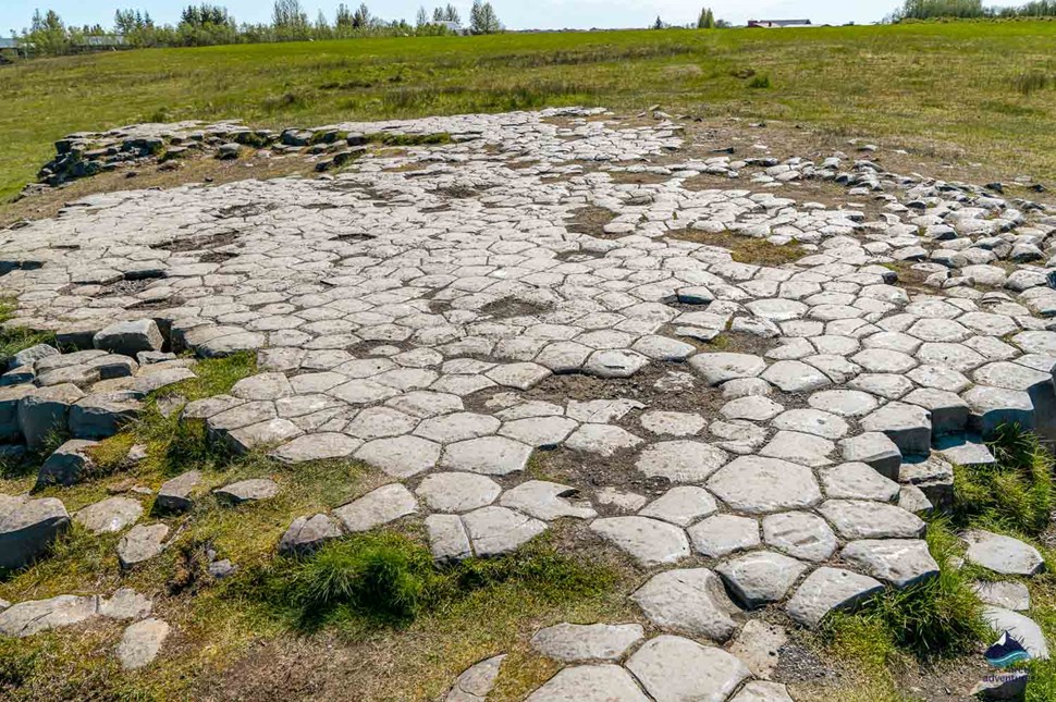 Kirkjugolf (Kirkjubaejarklaustur) floor in Iceland