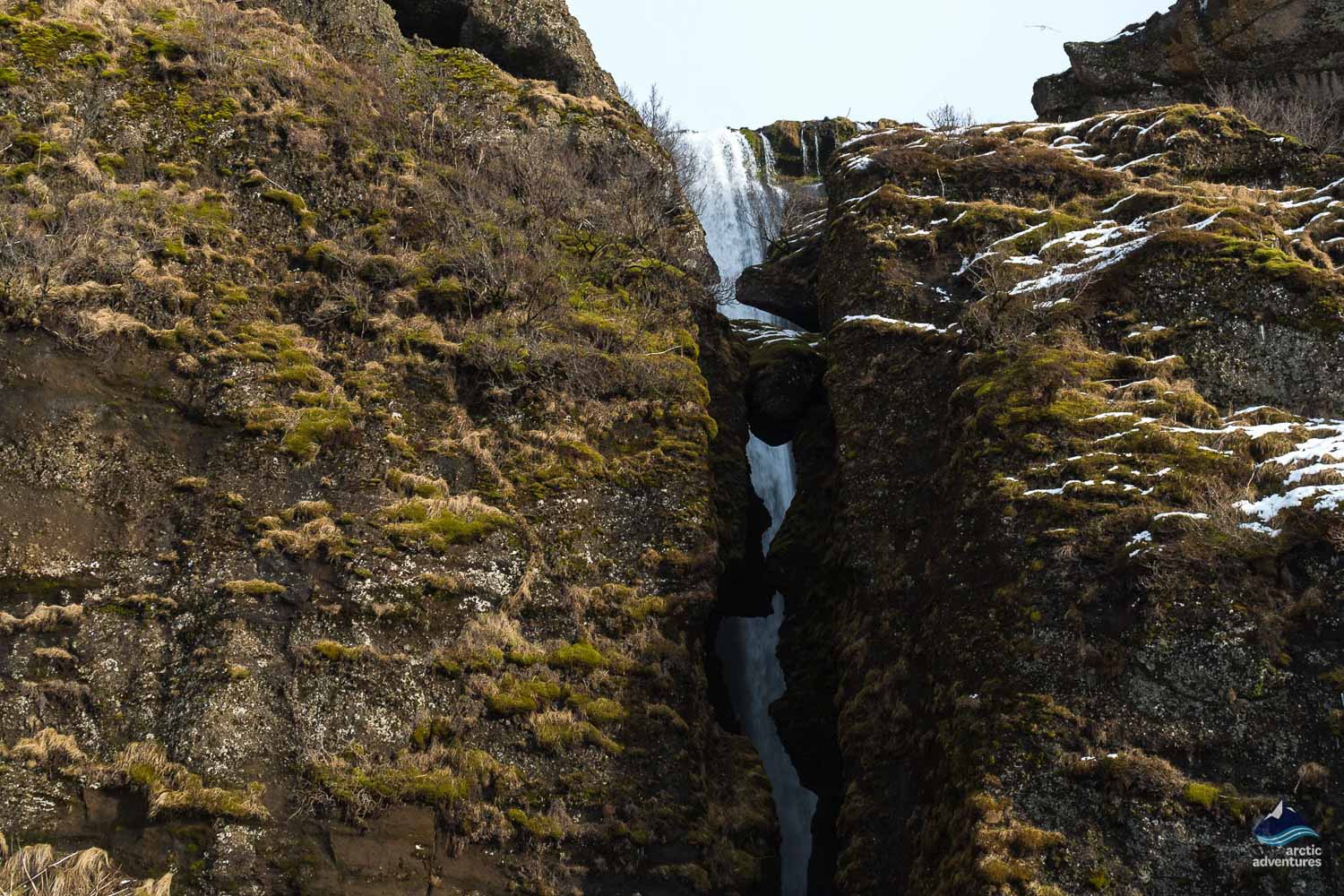 Iceland's Glujfrabui Watefall in Winter
